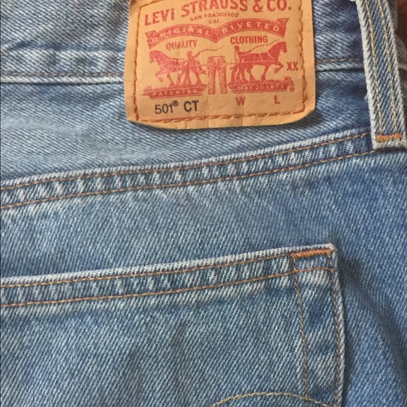 Vtg Levi's Distressed 501 Button Fly Jeans 28-30 w - Picture 5 of 5